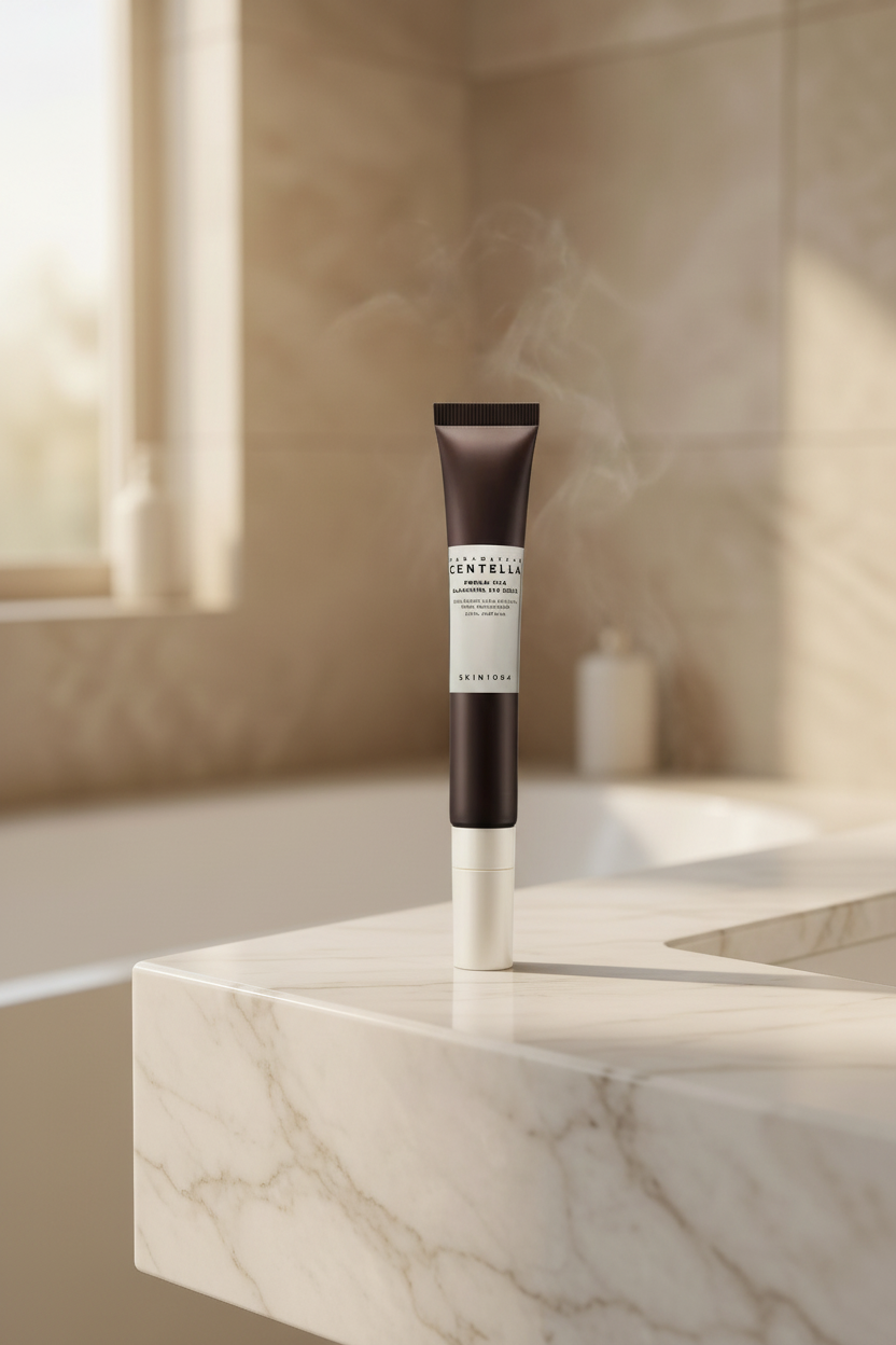 SKIN1004 Probio-Cica Bakuchiol Eye Cream in Luxury Bathroom